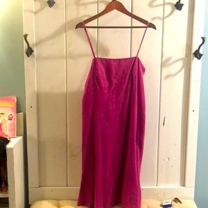 Raspberry linen cocktail dress!